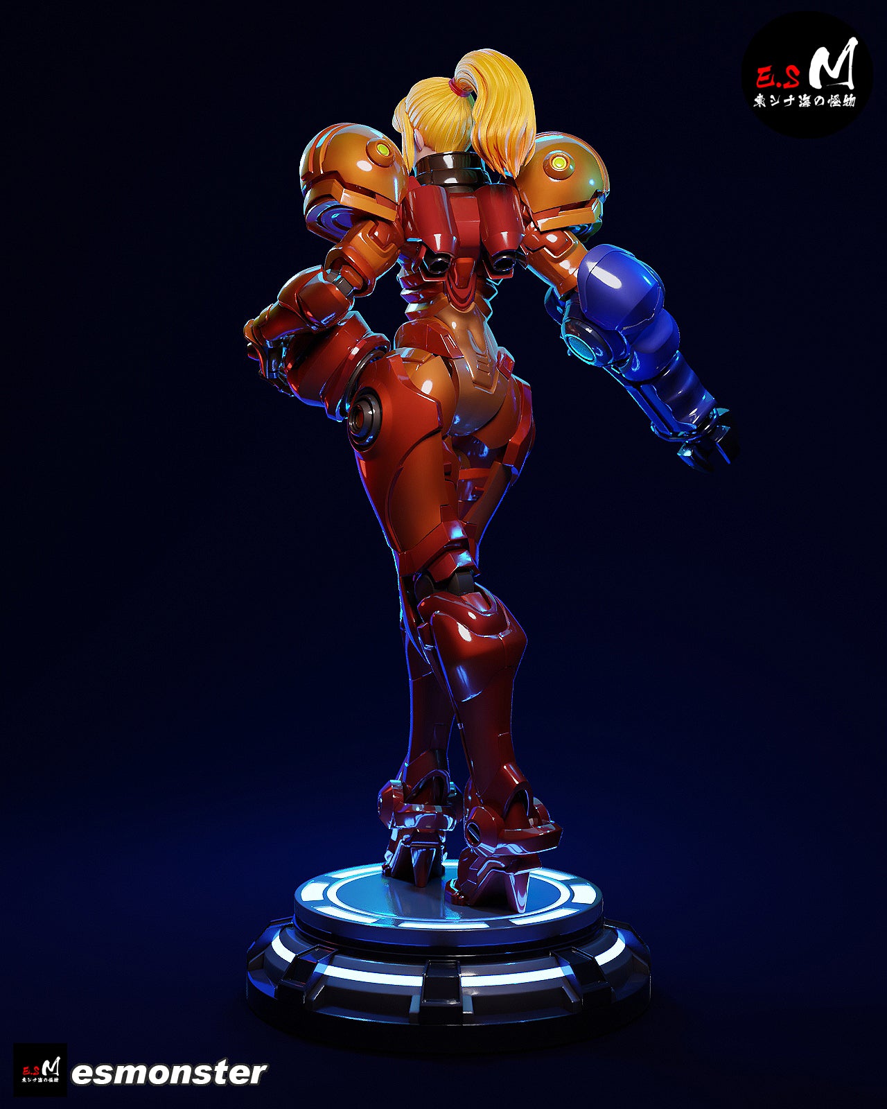 Armored Samus Style Metroid Unpainted Resin Garage Model Kit (1/6-1/12)