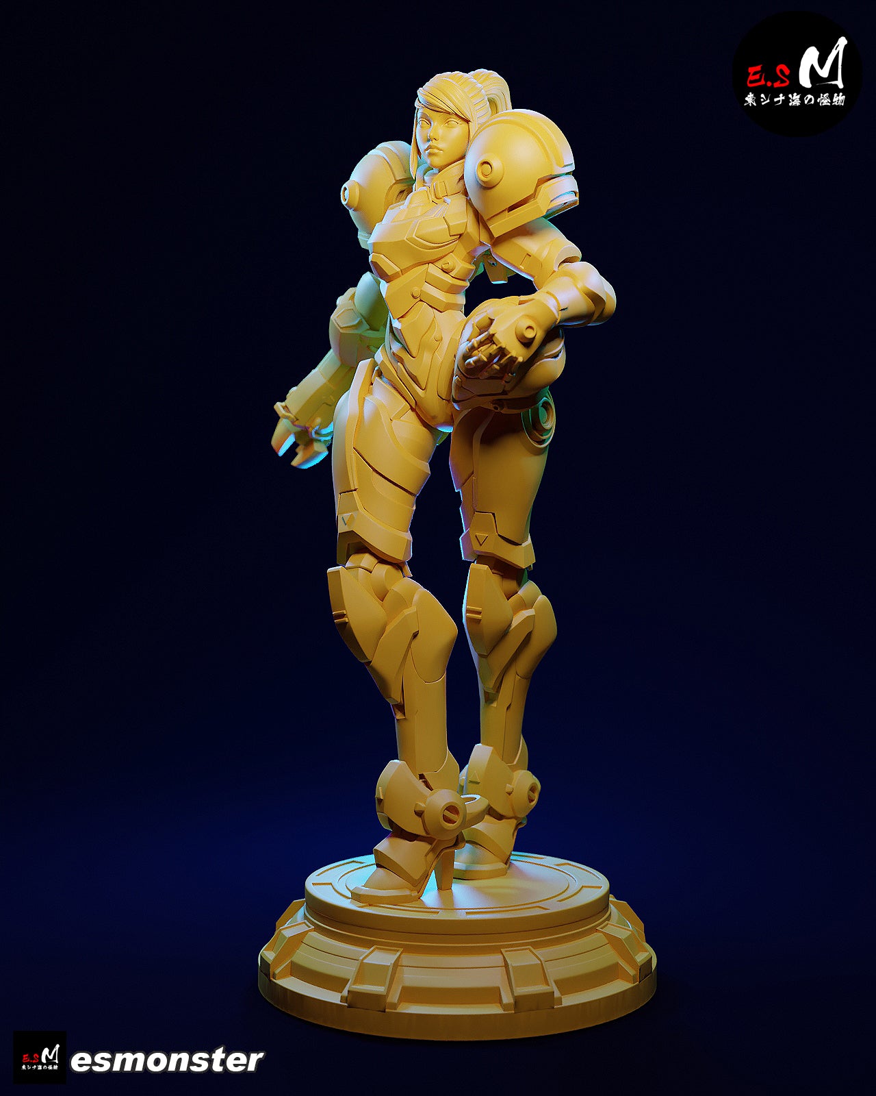 Armored Samus Style Metroid Unpainted Resin Garage Model Kit (1/6-1/12)