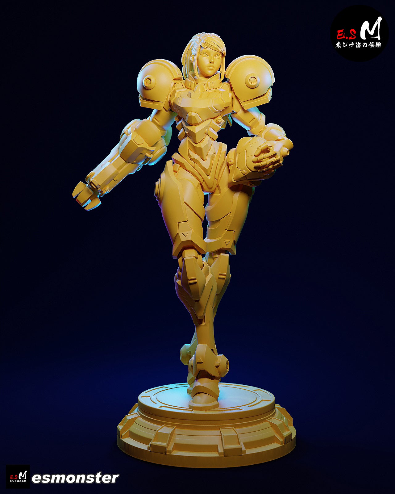 Armored Samus Style Metroid Unpainted Resin Garage Model Kit (1/6-1/12)