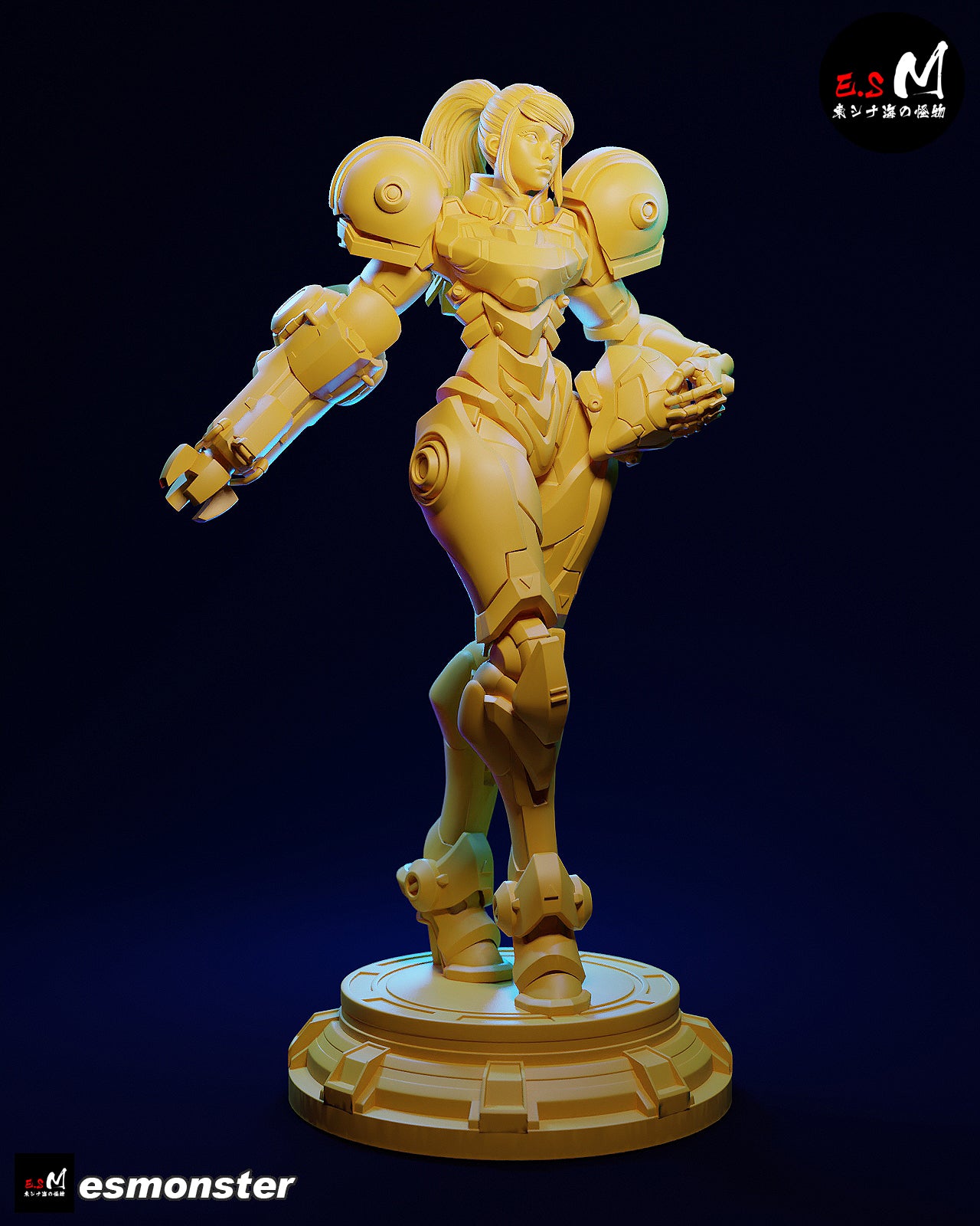 Armored Samus Style Metroid Unpainted Resin Garage Model Kit (1/6-1/12)