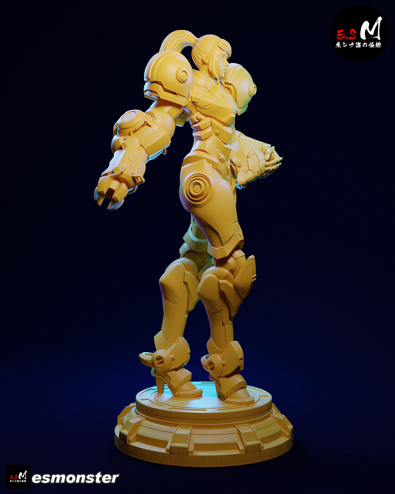 Armored Samus Style Metroid Unpainted Resin Garage Model Kit (1/6-1/12)
