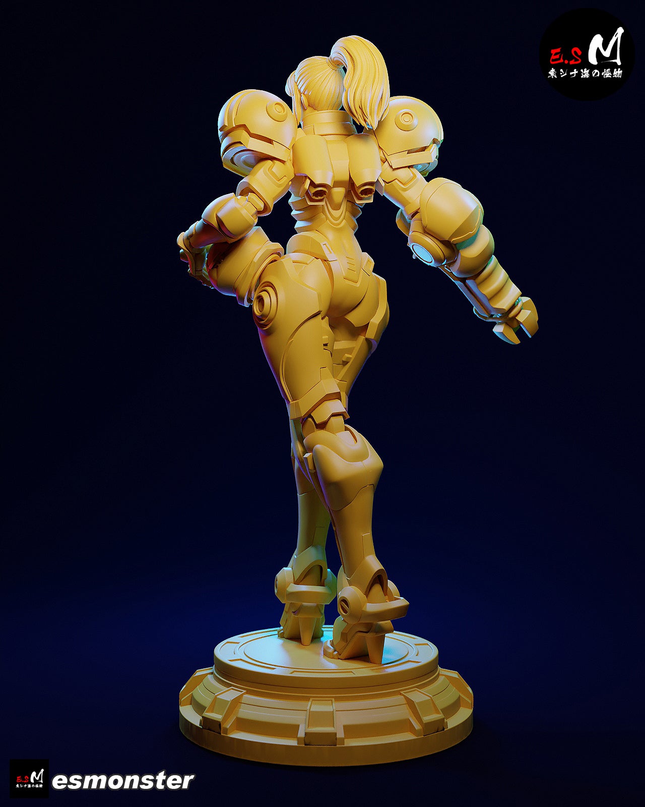 Armored Samus Style Metroid Unpainted Resin Garage Model Kit (1/6-1/12)