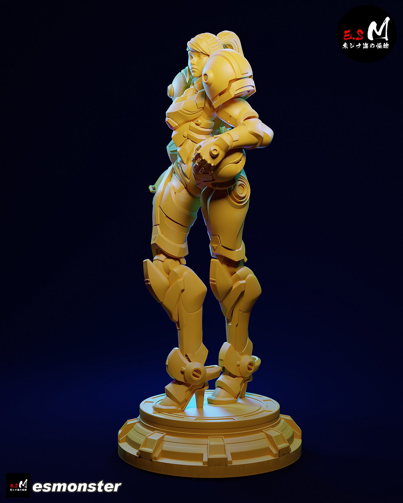 Armored Samus Style Metroid Unpainted Resin Garage Model Kit (1/6-1/12)