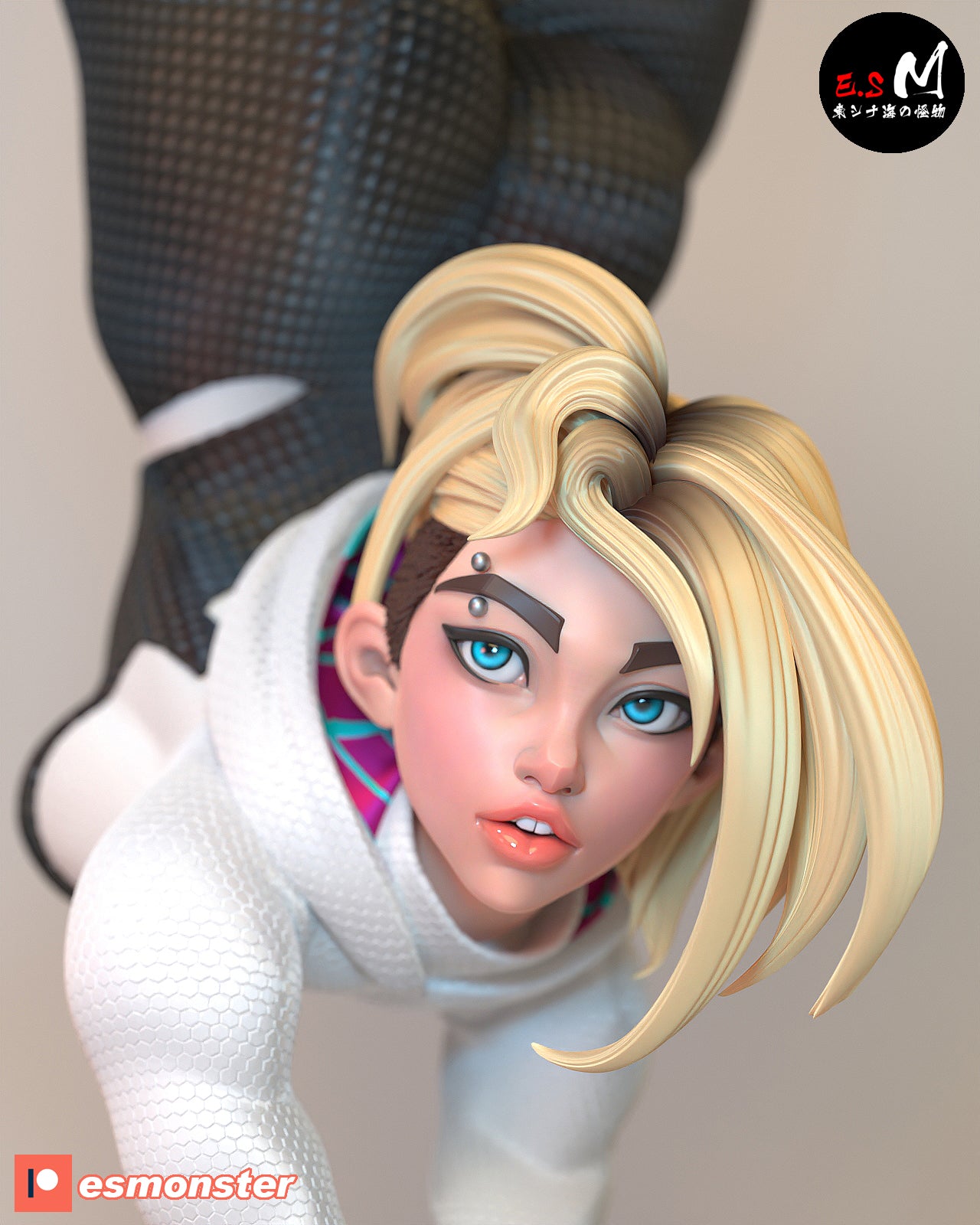 Spider-Gwen Handstand Style Marvel Unpainted Resin Garage Kit (1/6-1/12)