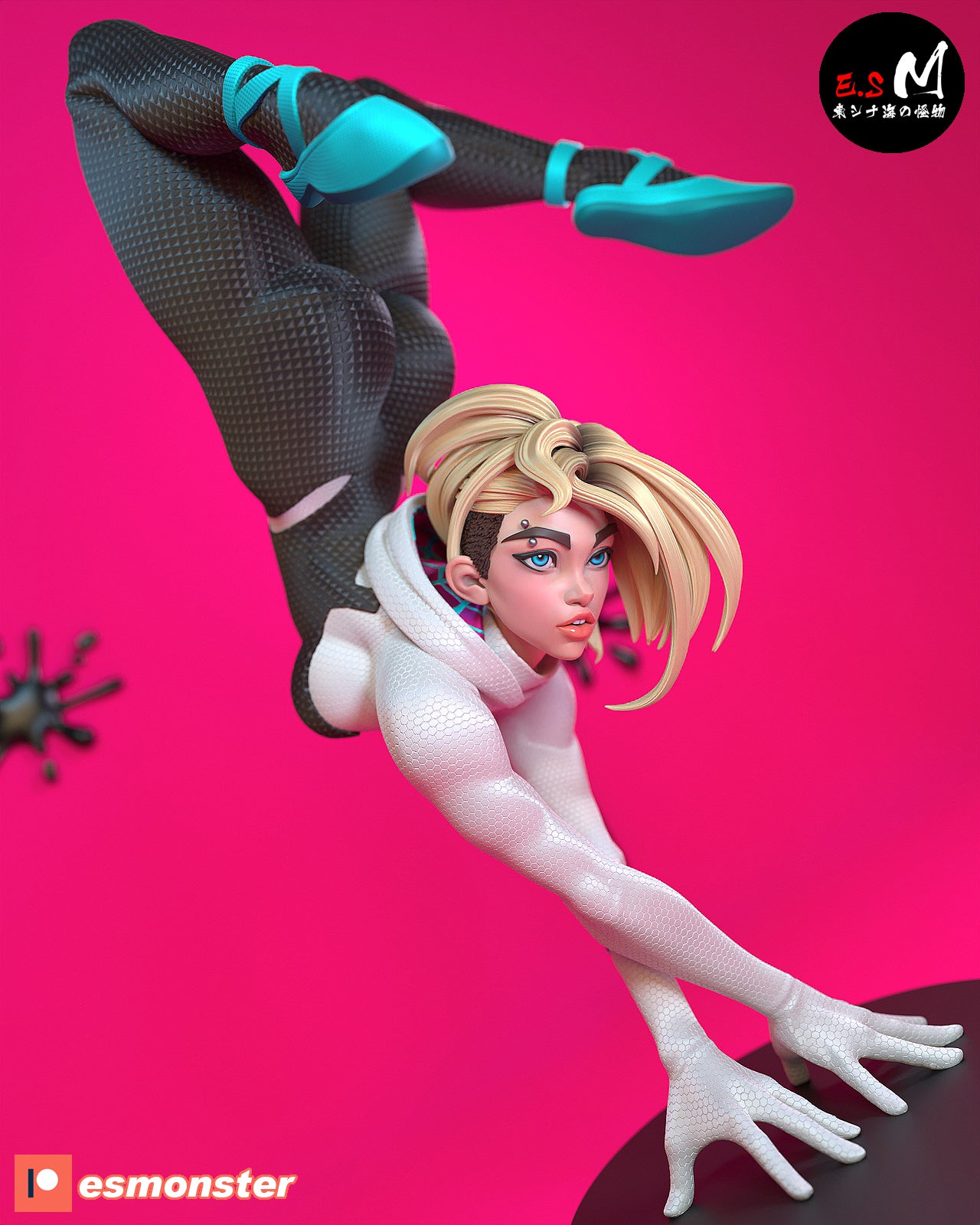 Spider-Gwen Handstand Style Marvel Unpainted Resin Garage Kit (1/6-1/12)