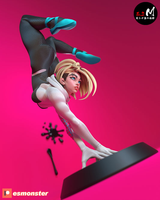 Spider-Gwen Handstand Style Marvel Unpainted Resin Garage Kit (1/6-1/12)