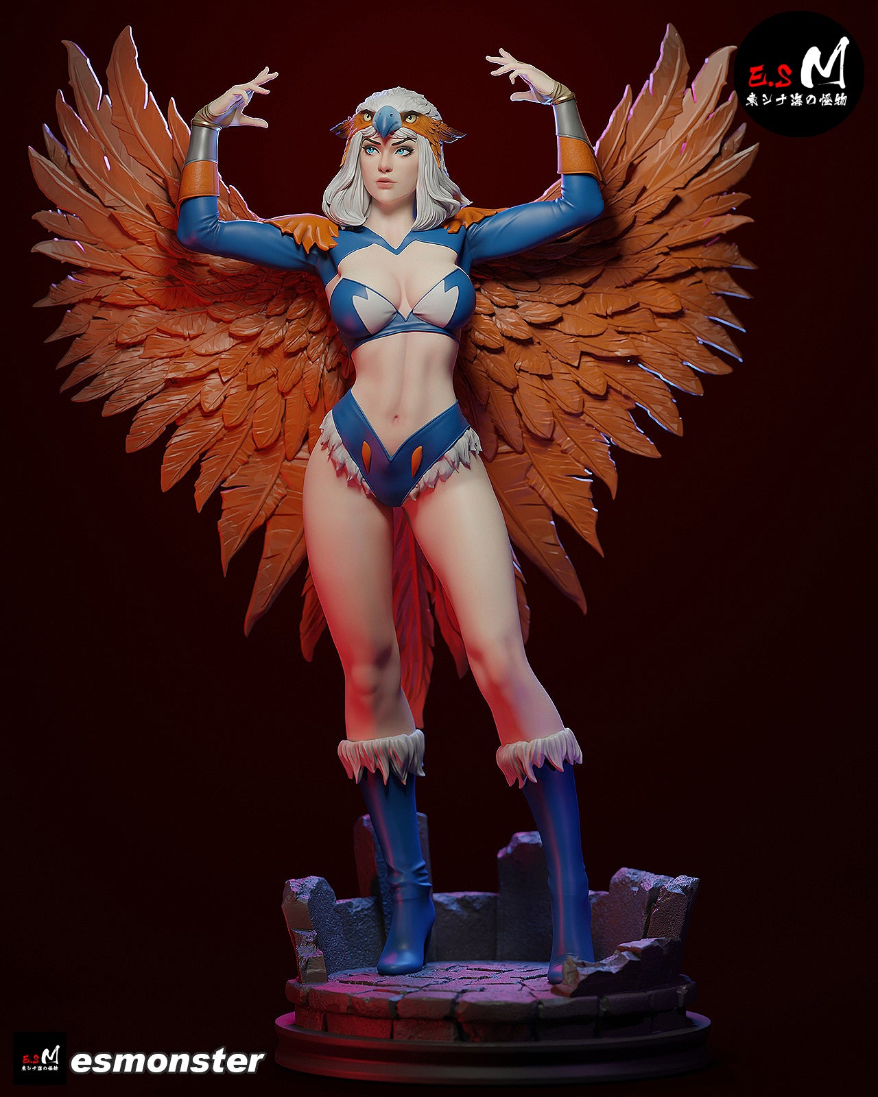 Sorceress Winged Style MOTU Unpainted Resin Garage Kit (1/6-1/12)