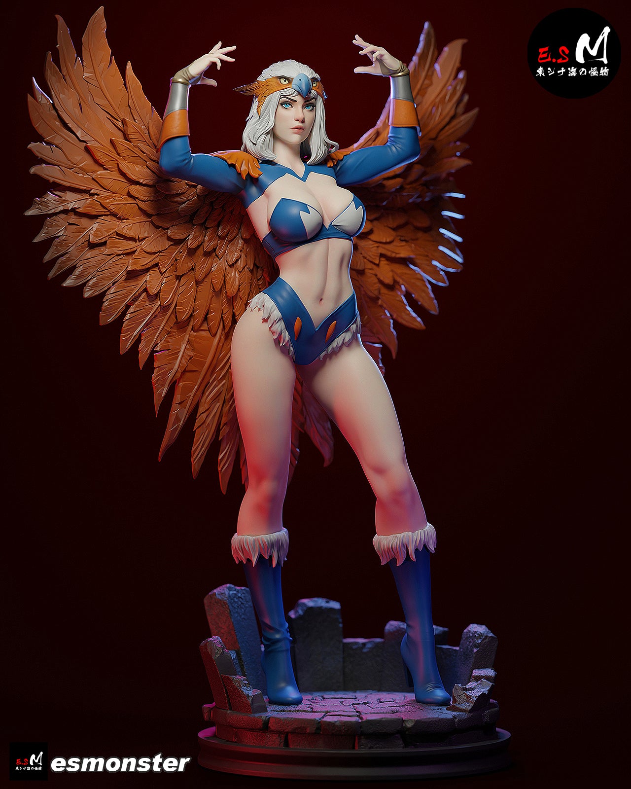 Sorceress Winged Style MOTU Unpainted Resin Garage Kit (1/6-1/12)