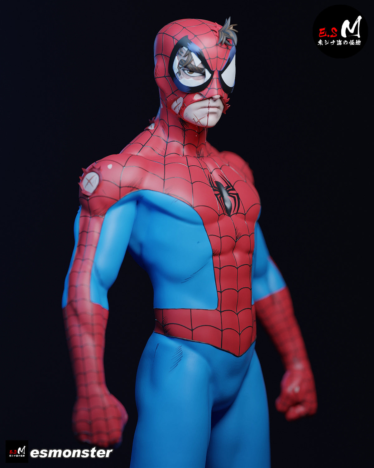 Battle-Worn Spider-Man Style Marvel Unpainted Resin Garage Kit (1/6-1/12)