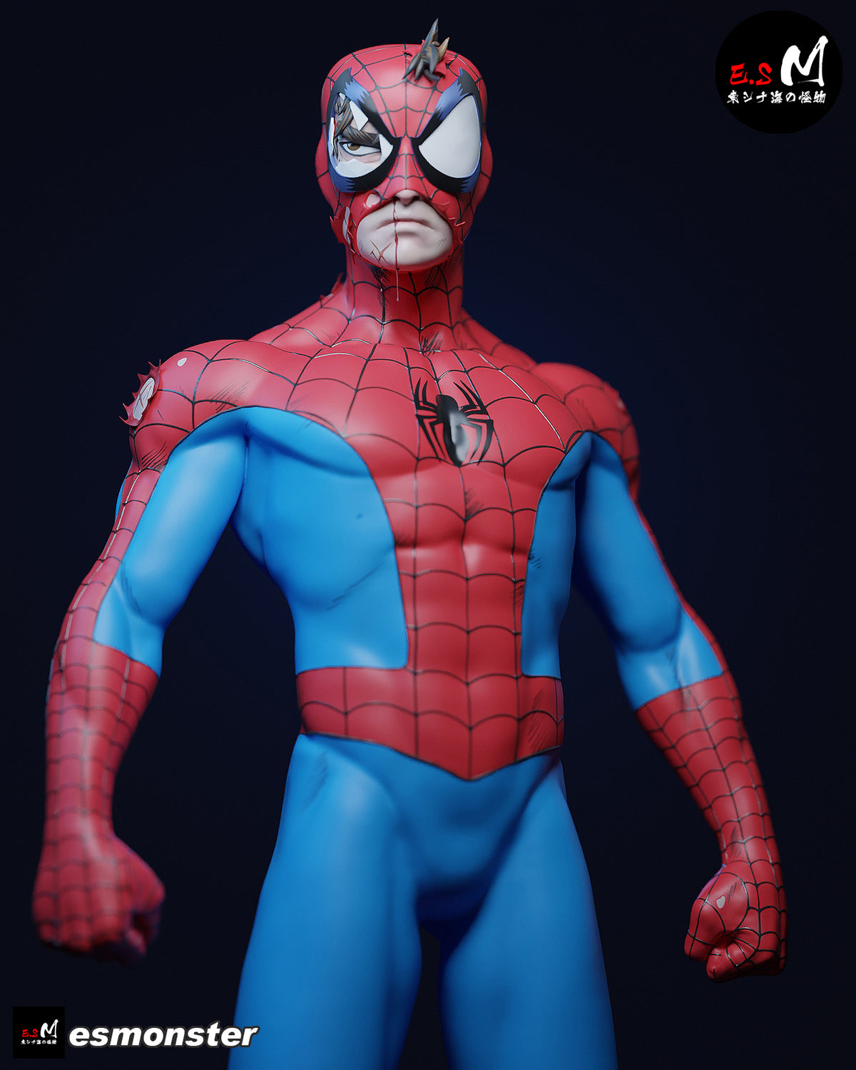 Battle-Worn Spider-Man Style Marvel Unpainted Resin Garage Kit (1/6-1/12)