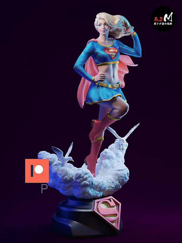 Supergirl Classic Style DC Unpainted Resin Garage Kit (1/6-1/12)