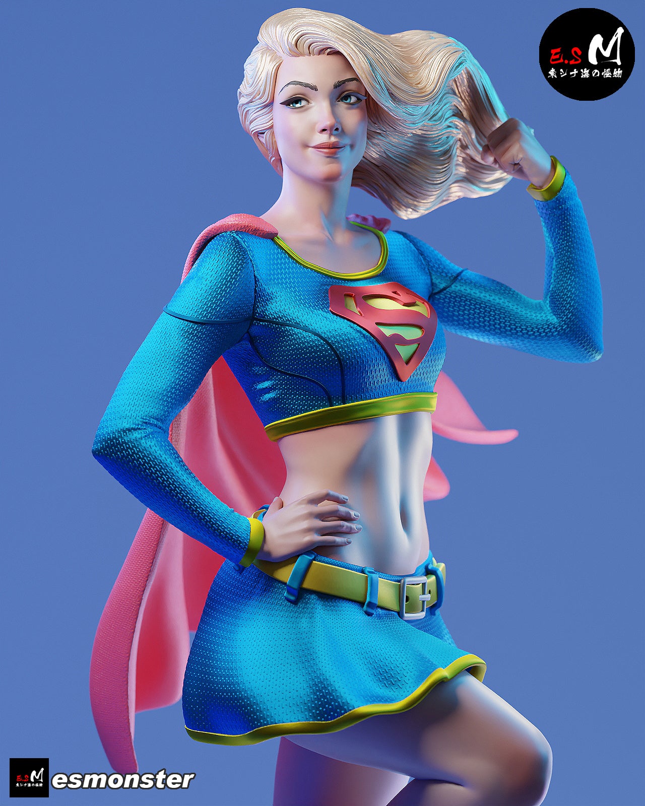Supergirl Classic Style DC Unpainted Resin Garage Kit (1/6-1/12)