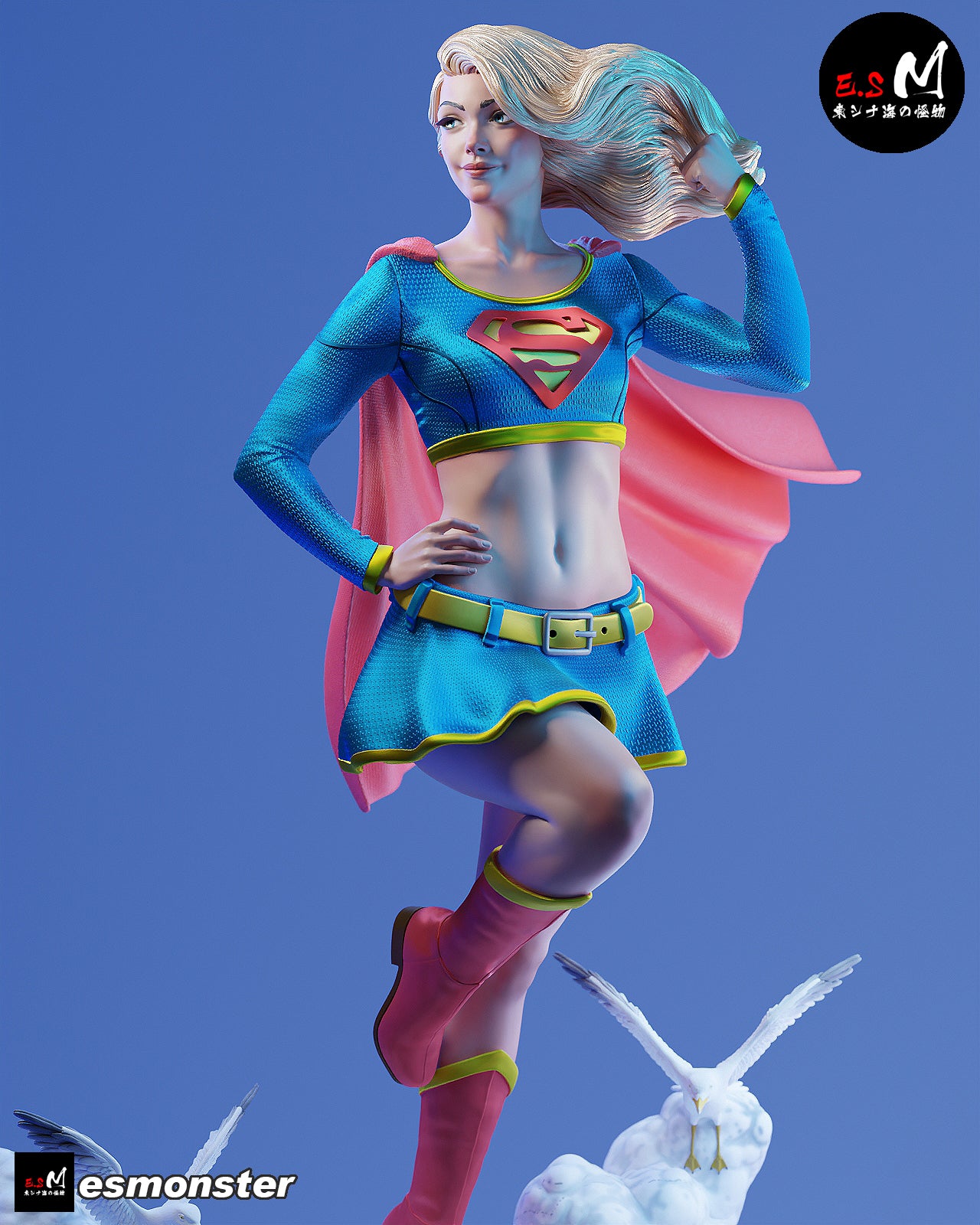 Supergirl Classic Style DC Unpainted Resin Garage Kit (1/6-1/12)