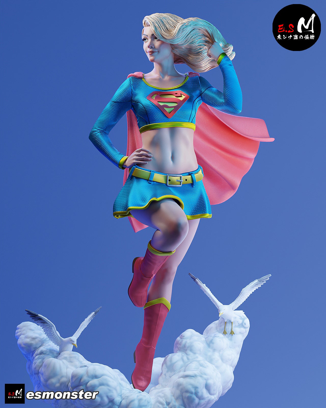 Supergirl Classic Style DC Unpainted Resin Garage Kit (1/6-1/12)
