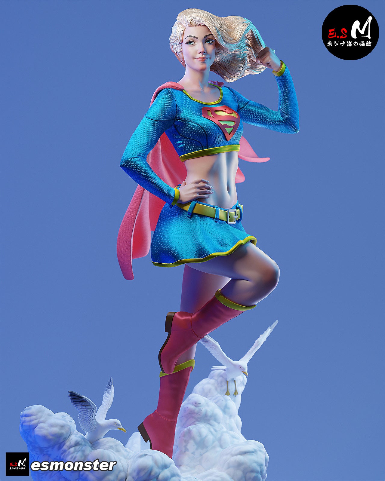 Supergirl Classic Style DC Unpainted Resin Garage Kit (1/6-1/12)