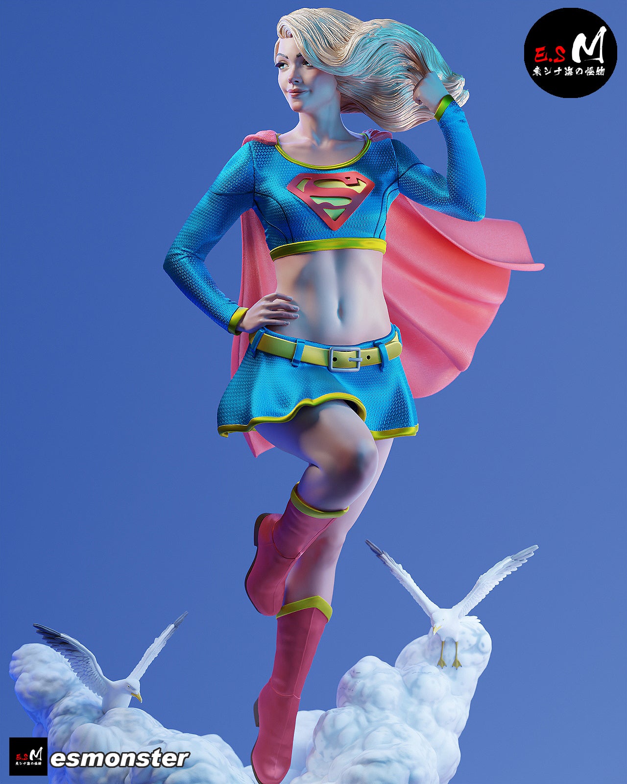 Supergirl Classic Style DC Unpainted Resin Garage Kit (1/6-1/12)