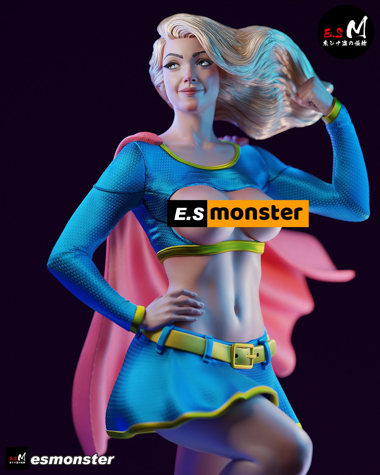 Supergirl Classic Style DC Unpainted Resin Garage Kit (1/6-1/12)