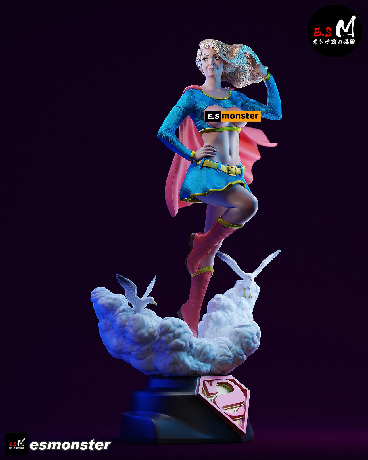 Supergirl Classic Style DC Unpainted Resin Garage Kit (1/6-1/12)
