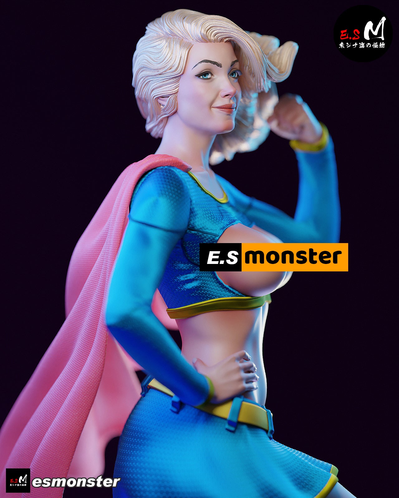 Supergirl Classic Style DC Unpainted Resin Garage Kit (1/6-1/12)