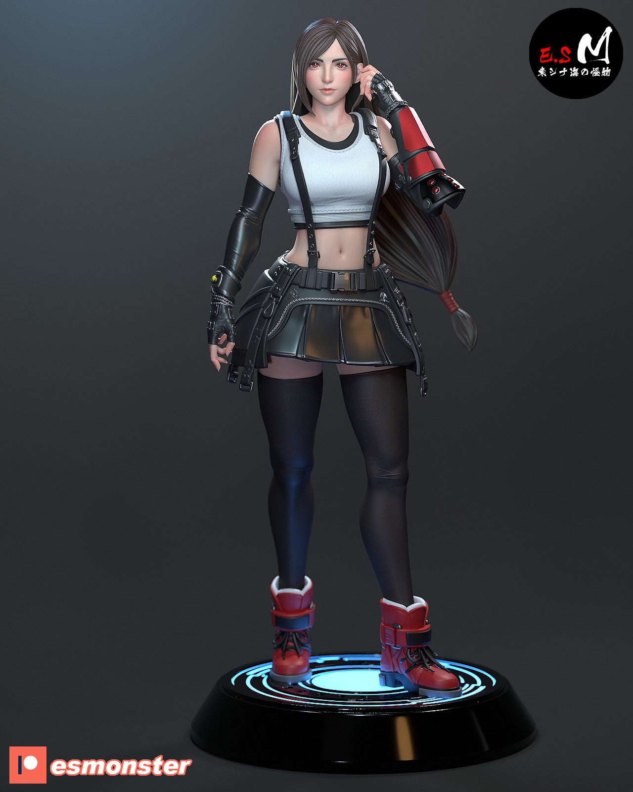 Tifa Confident Style Final Fantasy Unpainted Resin Garage Model Kit (1/6-1/12)
