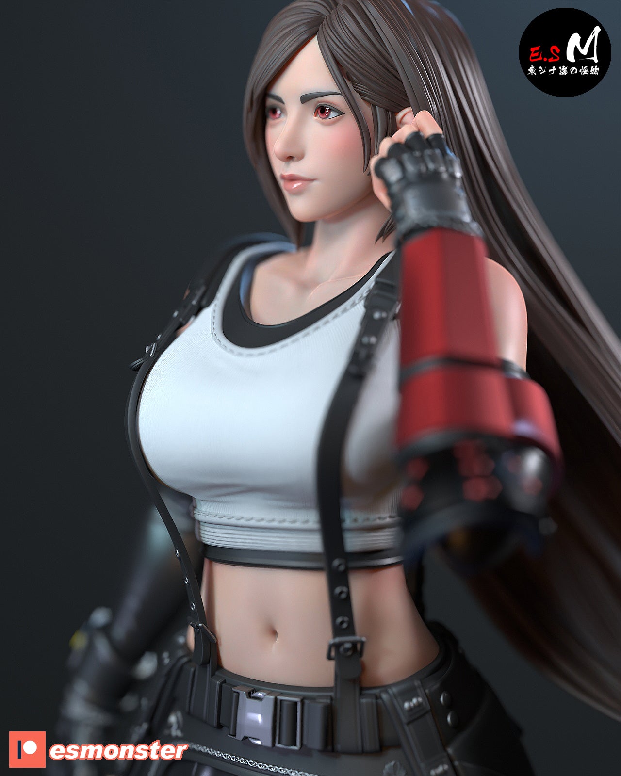 Tifa Confident Style Final Fantasy Unpainted Resin Garage Model Kit (1/6-1/12)