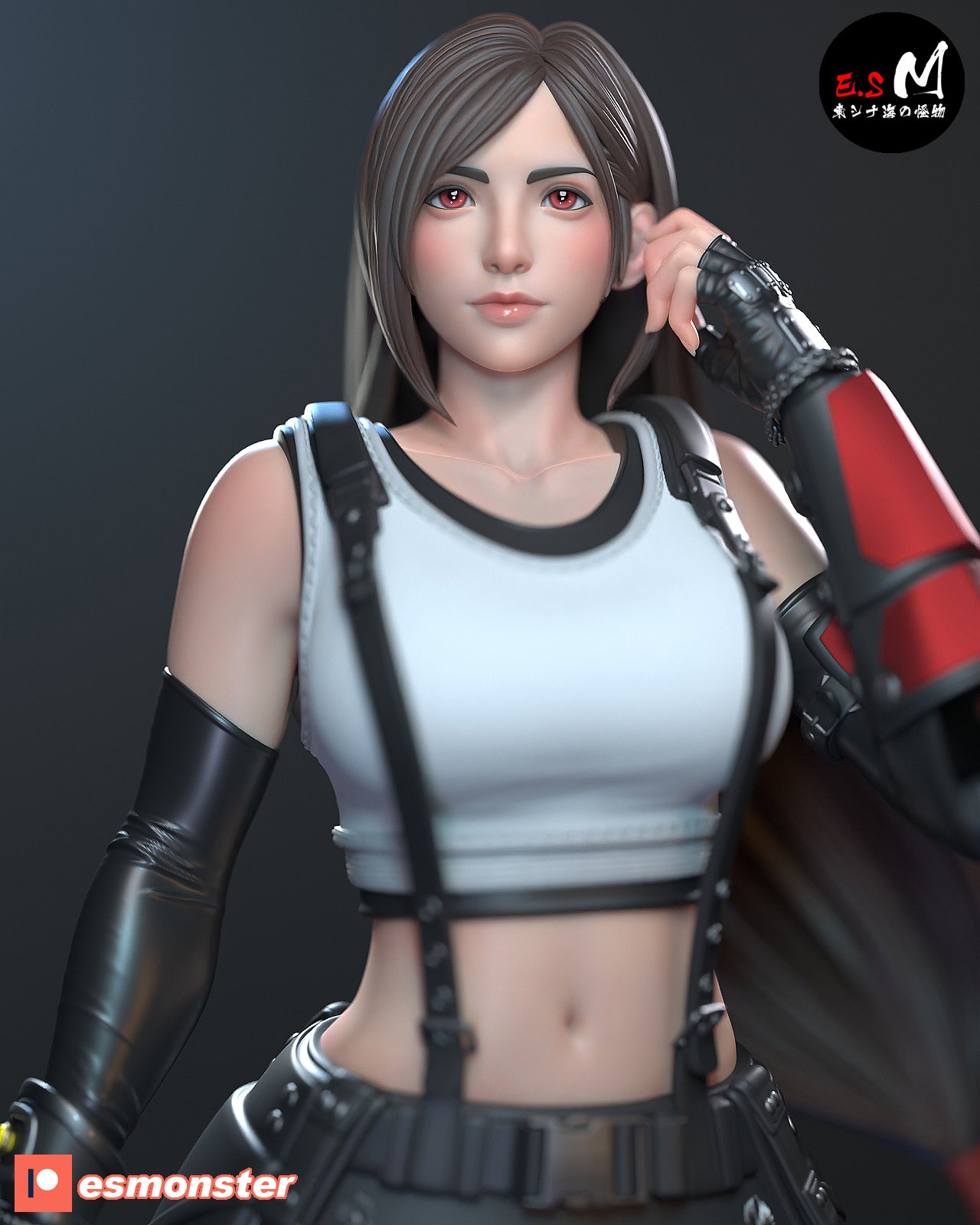 Tifa Confident Style Final Fantasy Unpainted Resin Garage Model Kit (1/6-1/12)