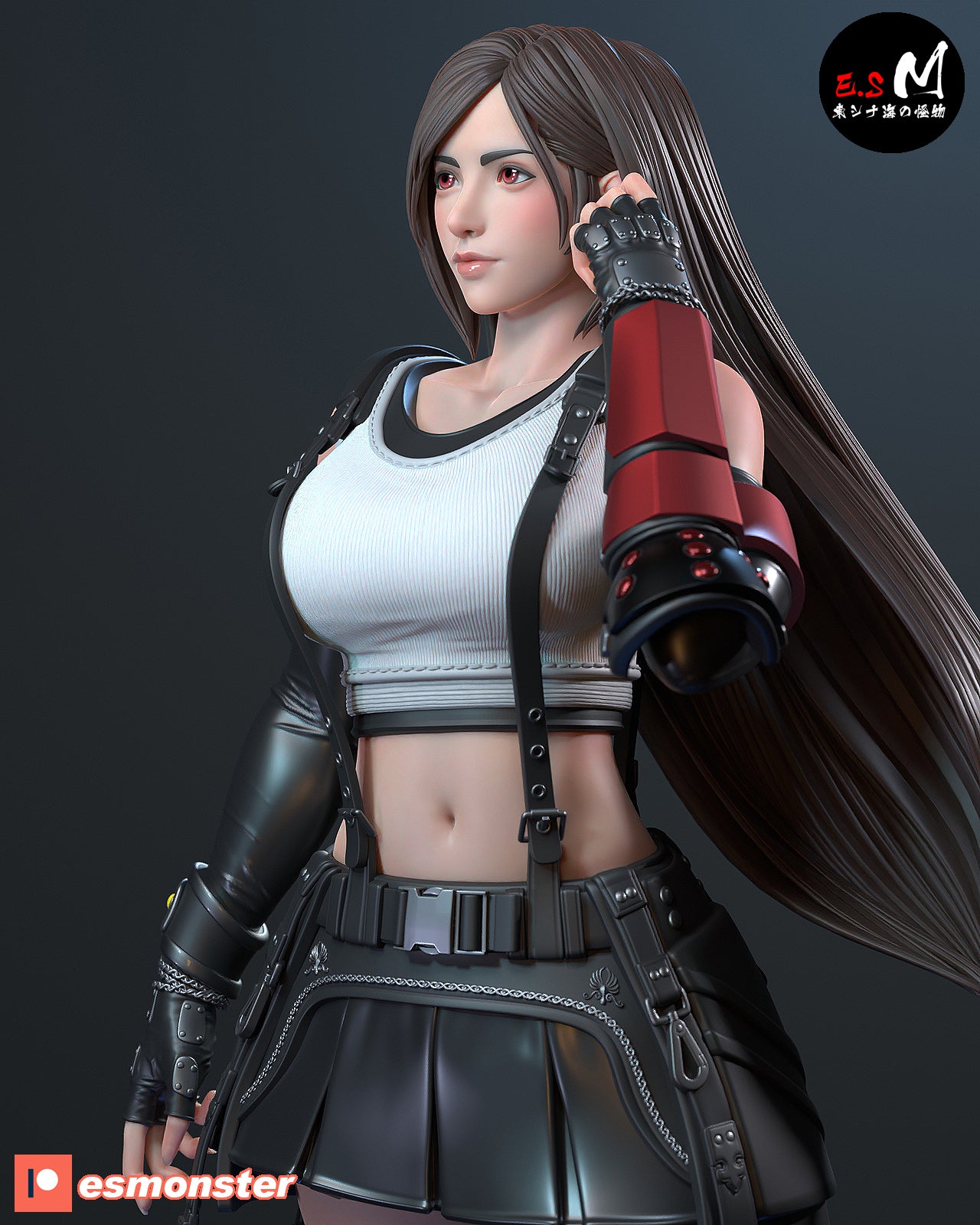 Tifa Confident Style Final Fantasy Unpainted Resin Garage Model Kit (1/6-1/12)