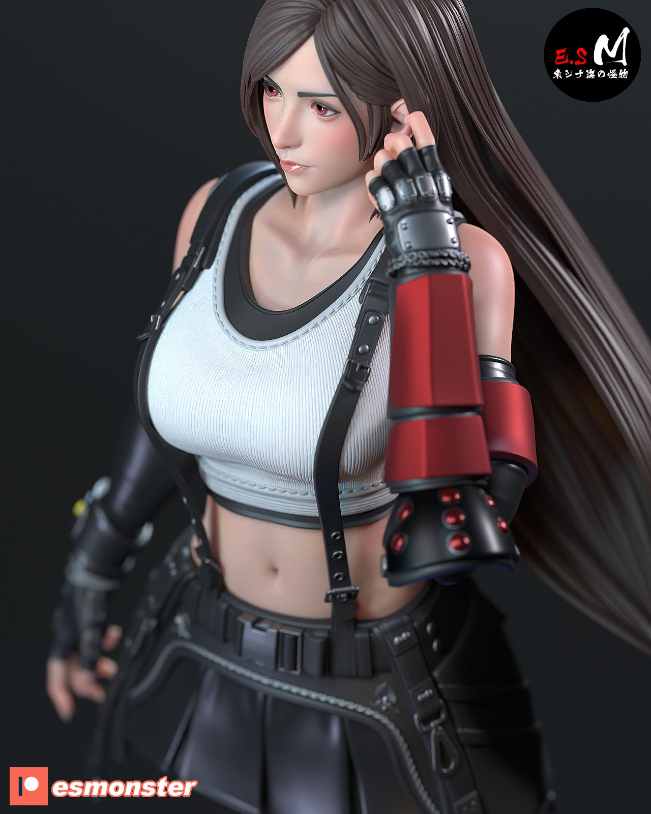 Tifa Confident Style Final Fantasy Unpainted Resin Garage Model Kit (1/6-1/12)