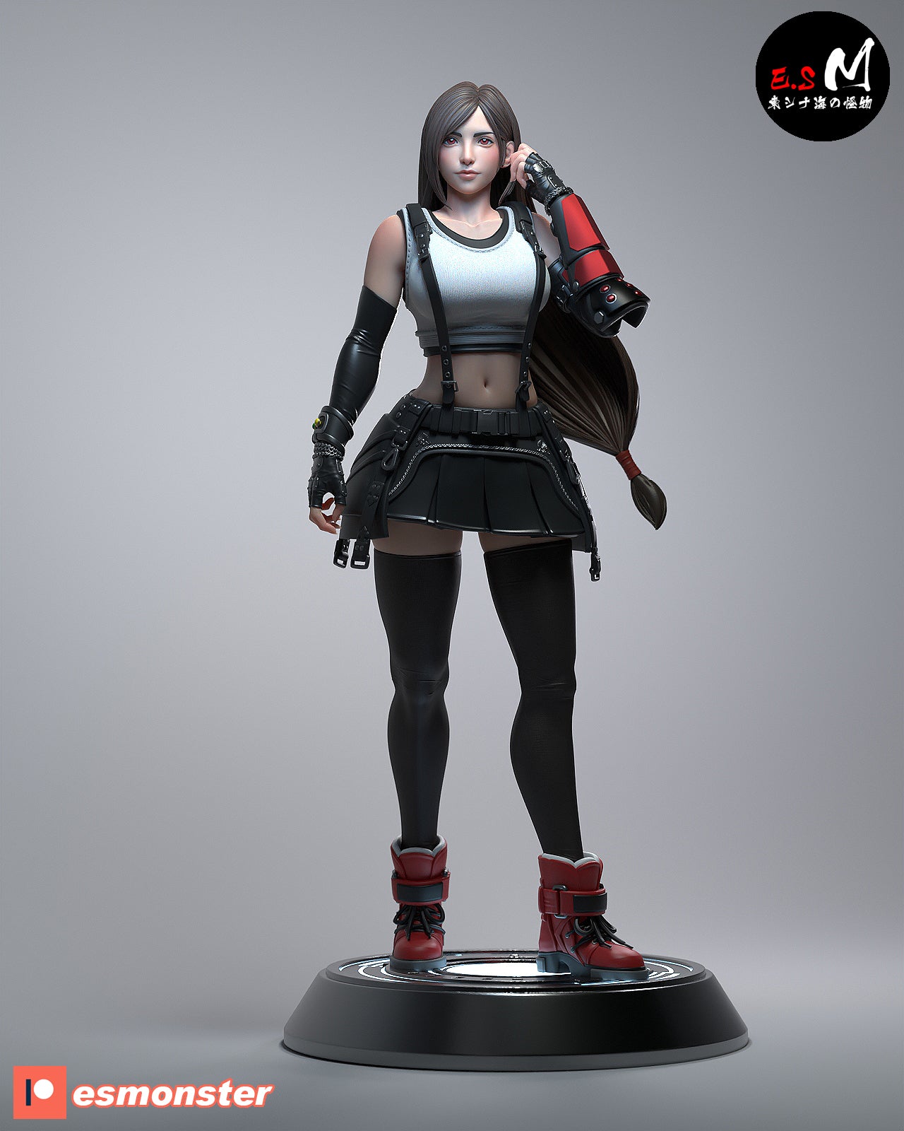 Tifa Confident Style Final Fantasy Unpainted Resin Garage Model Kit (1/6-1/12)