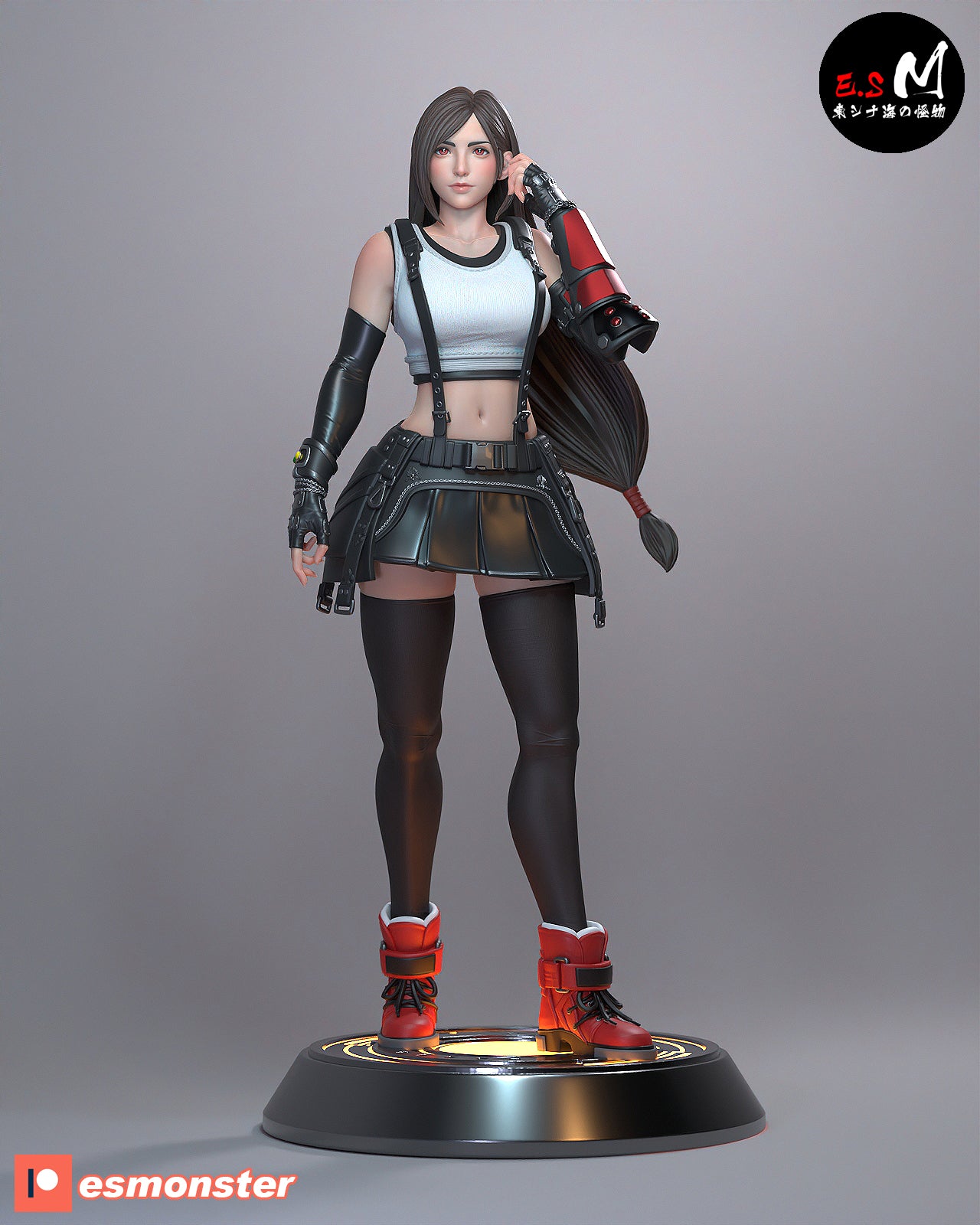 Tifa Confident Style Final Fantasy Unpainted Resin Garage Model Kit (1/6-1/12)