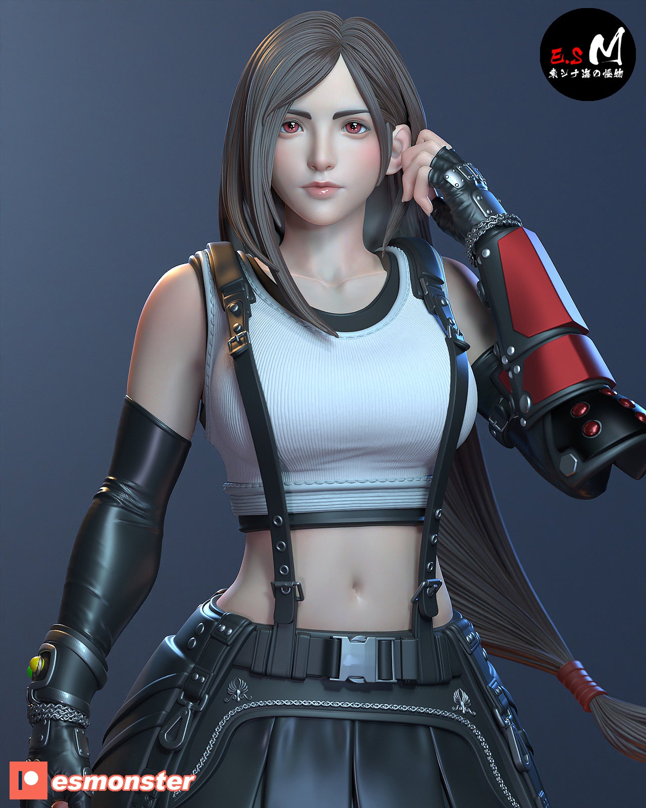 Tifa Confident Style Final Fantasy Unpainted Resin Garage Model Kit (1/6-1/12)