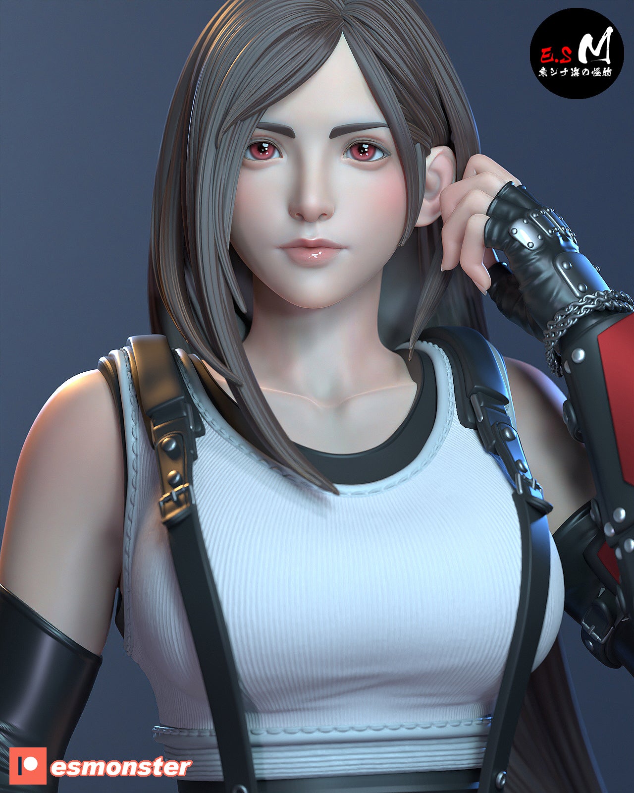 Tifa Confident Style Final Fantasy Unpainted Resin Garage Model Kit (1/6-1/12)