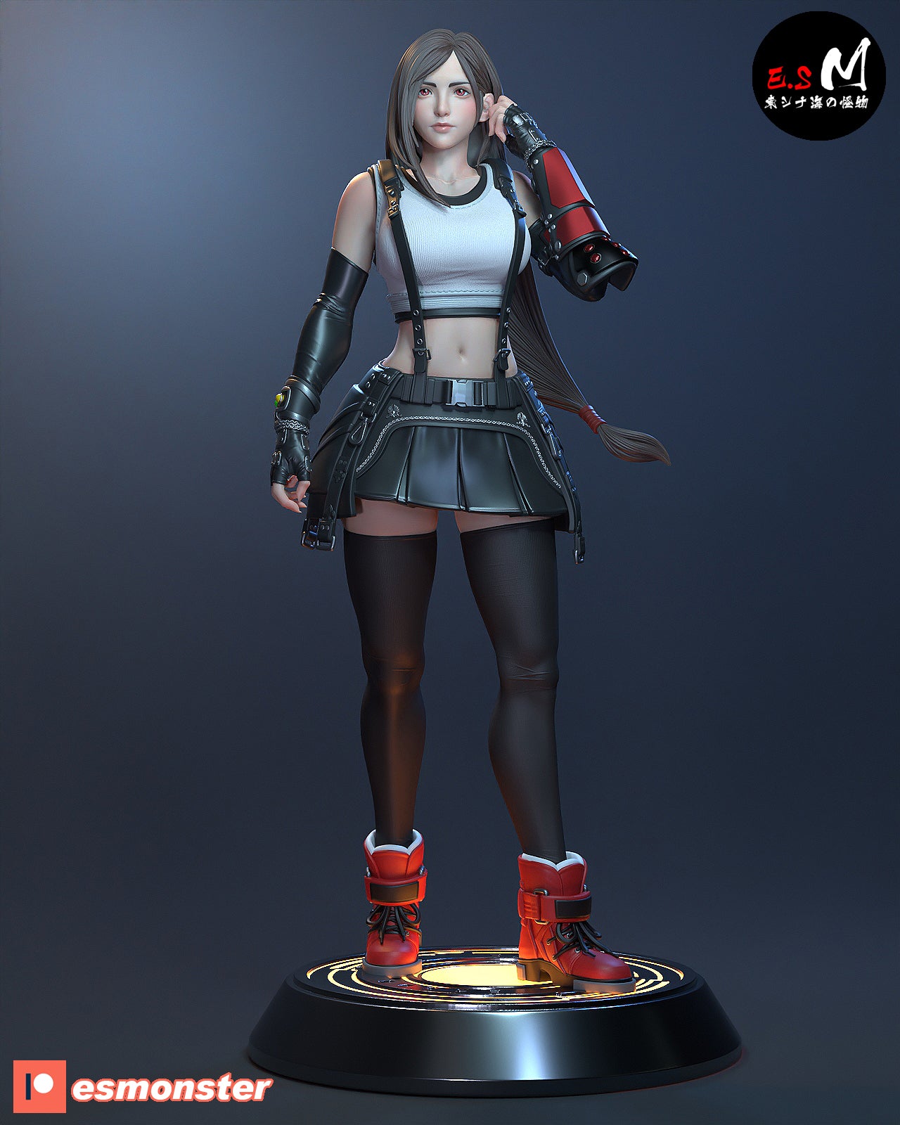 Tifa Confident Style Final Fantasy Unpainted Resin Garage Model Kit (1/6-1/12)