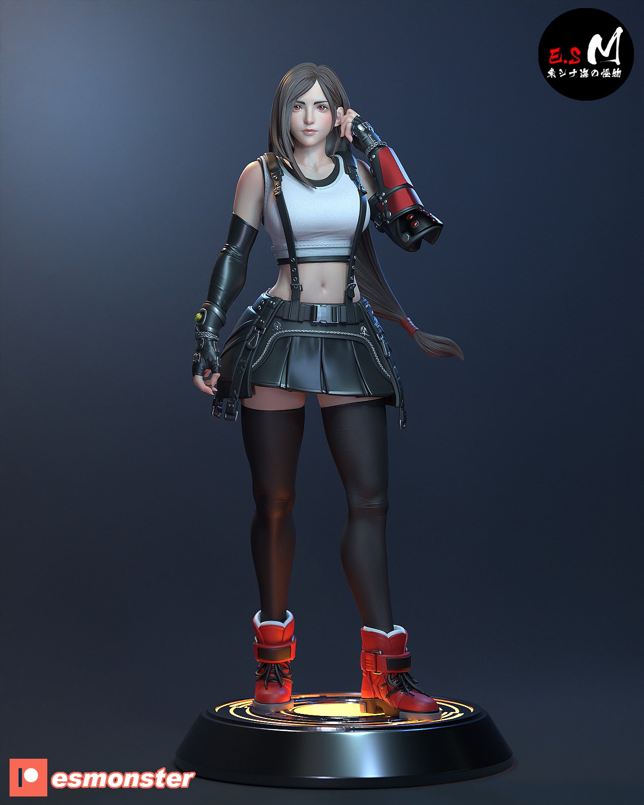 Tifa Confident Style Final Fantasy Unpainted Resin Garage Model Kit (1/6-1/12)