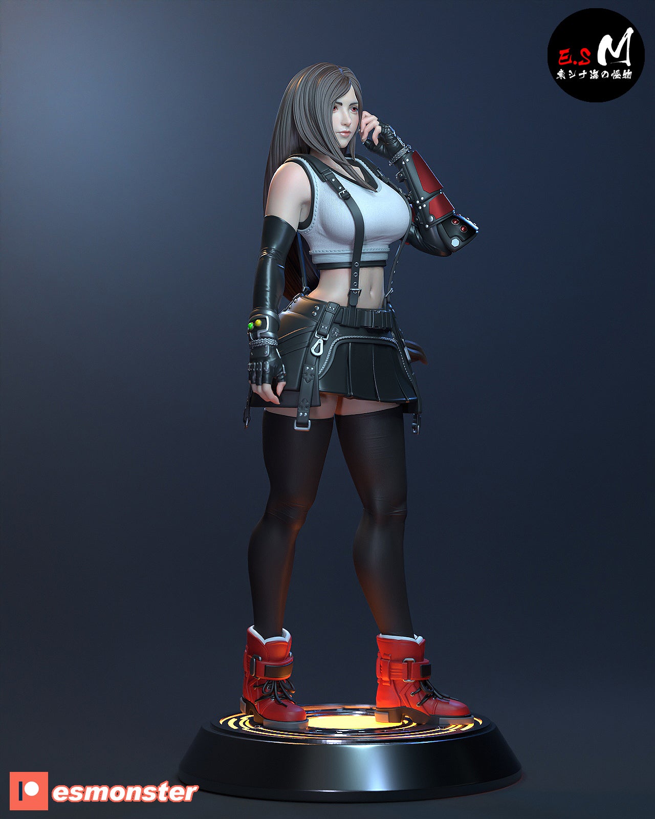 Tifa Confident Style Final Fantasy Unpainted Resin Garage Model Kit (1/6-1/12)