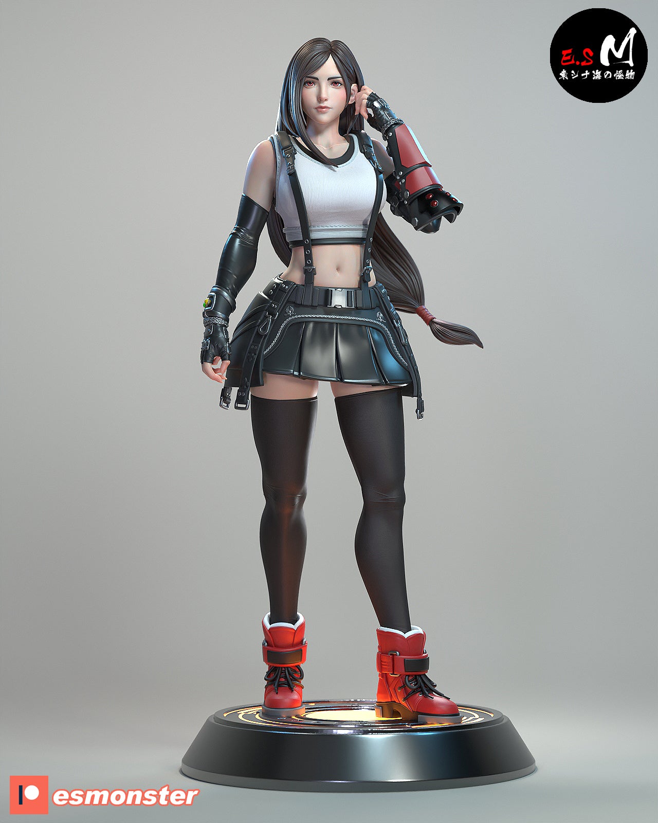 Tifa Confident Style Final Fantasy Unpainted Resin Garage Model Kit (1/6-1/12)