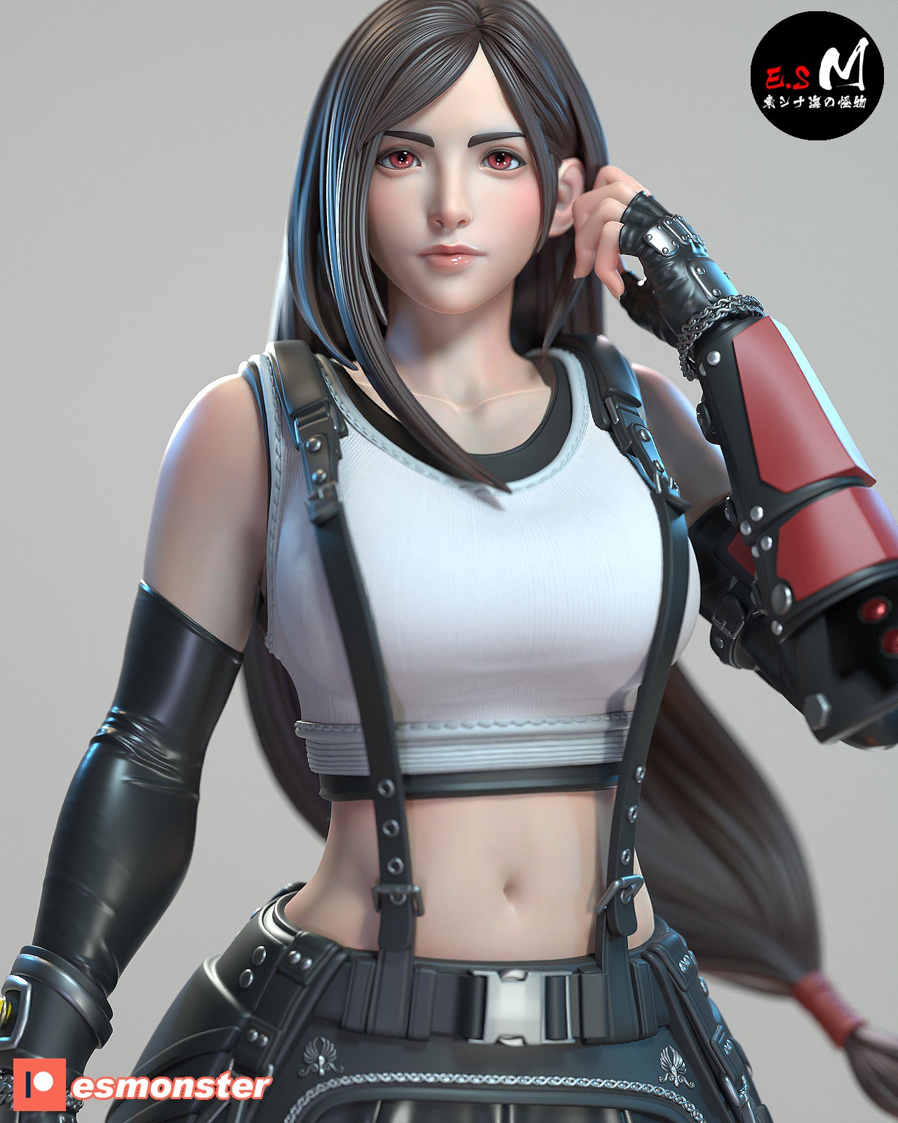 Tifa Confident Style Final Fantasy Unpainted Resin Garage Model Kit (1/6-1/12)