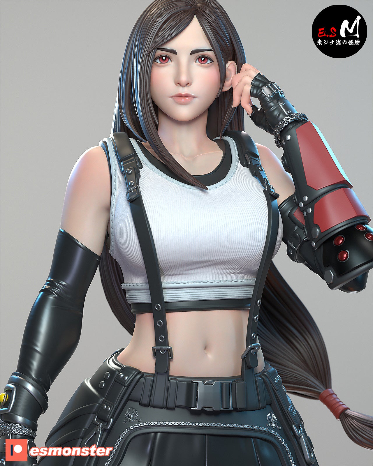 Tifa Confident Style Final Fantasy Unpainted Resin Garage Model Kit (1/6-1/12)