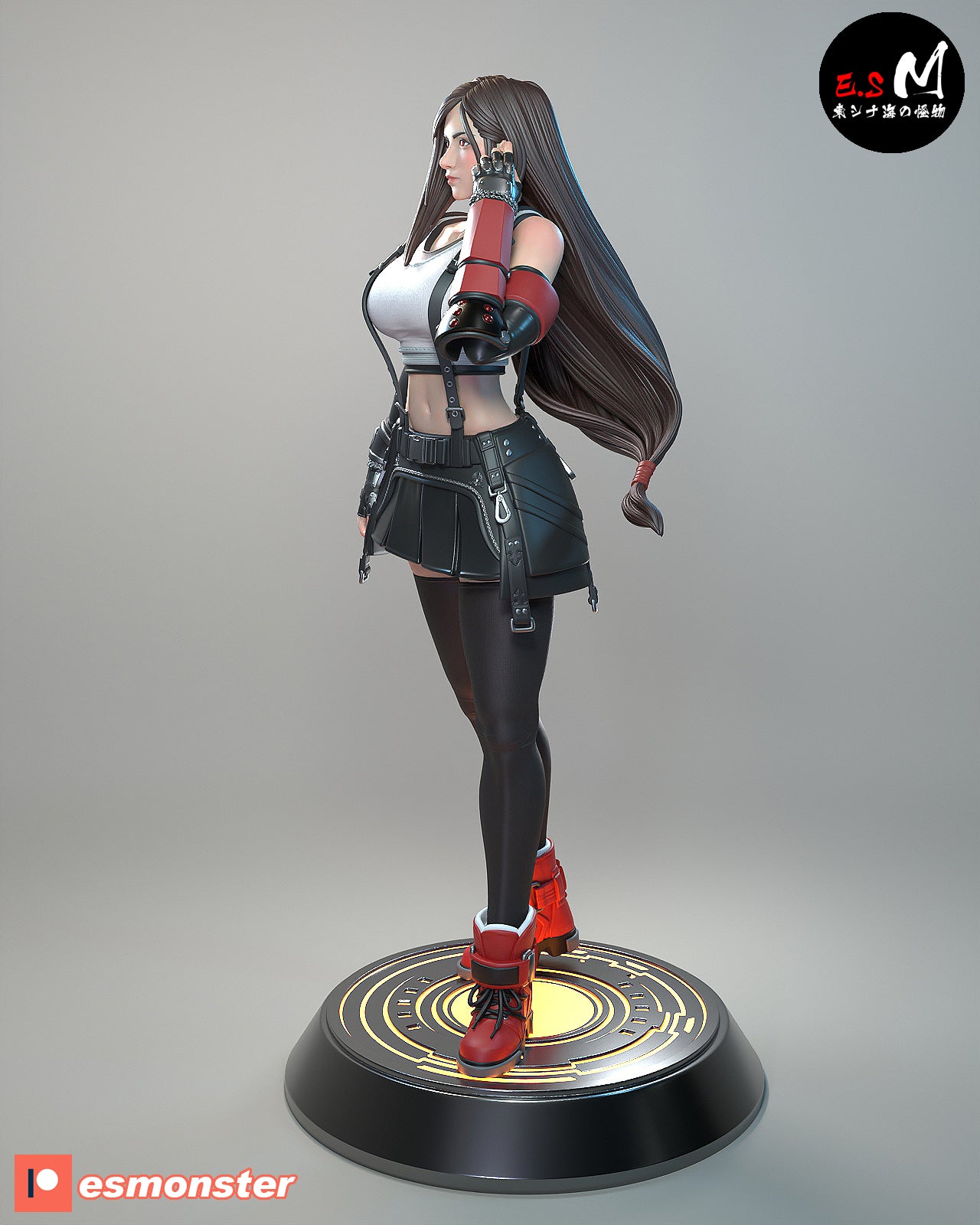 Tifa Confident Style Final Fantasy Unpainted Resin Garage Model Kit (1/6-1/12)