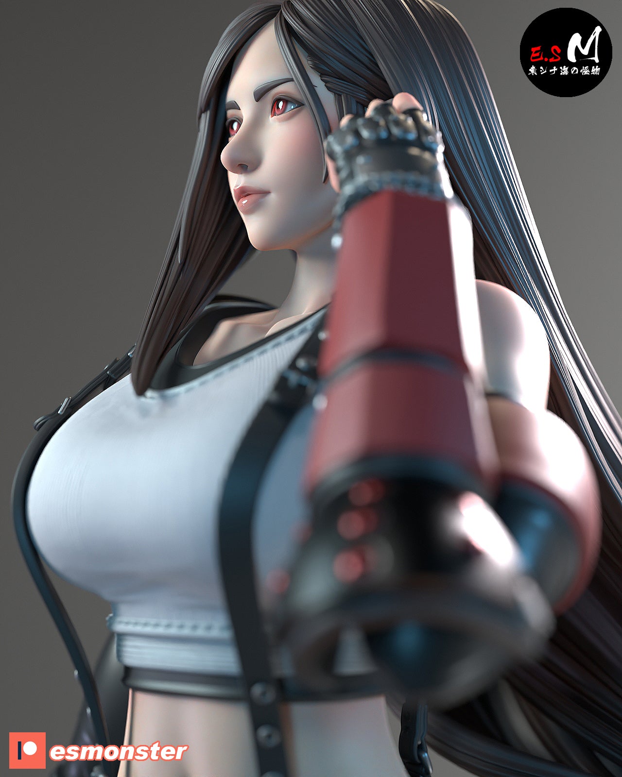 Tifa Confident Style Final Fantasy Unpainted Resin Garage Model Kit (1/6-1/12)
