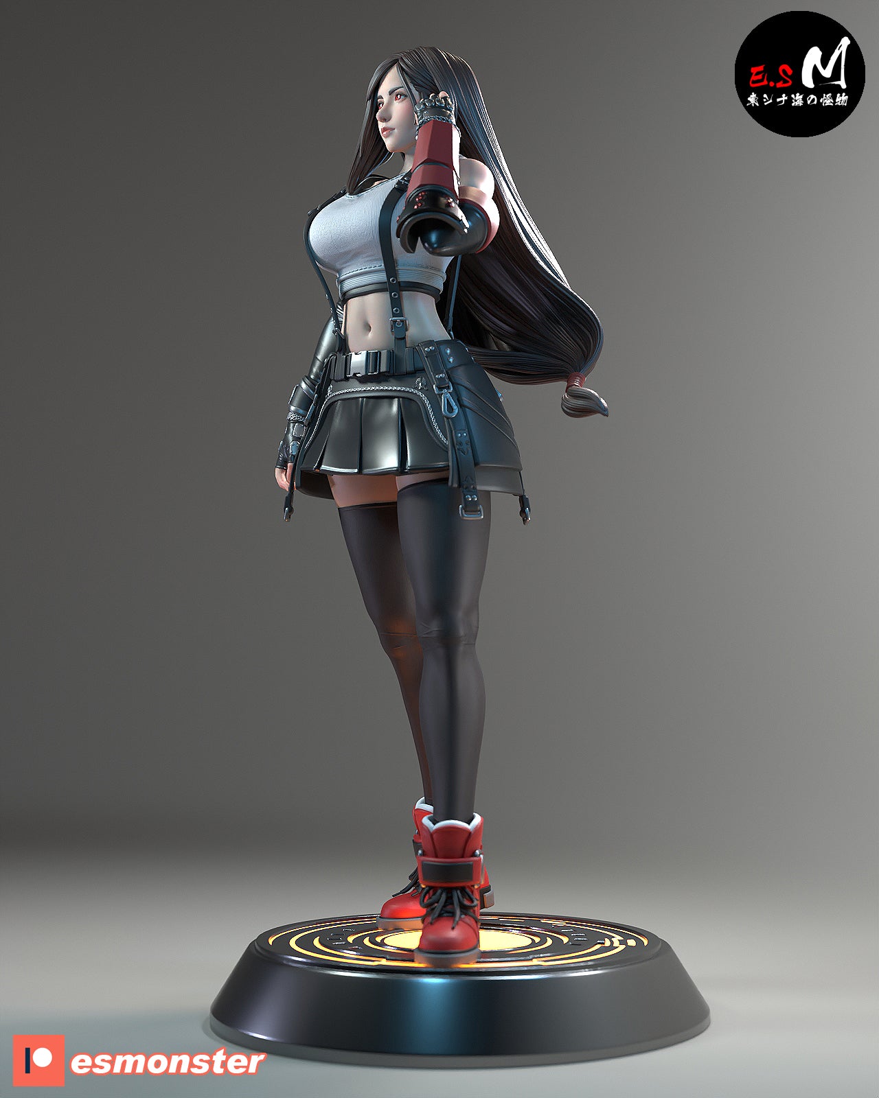 Tifa Confident Style Final Fantasy Unpainted Resin Garage Model Kit (1/6-1/12)