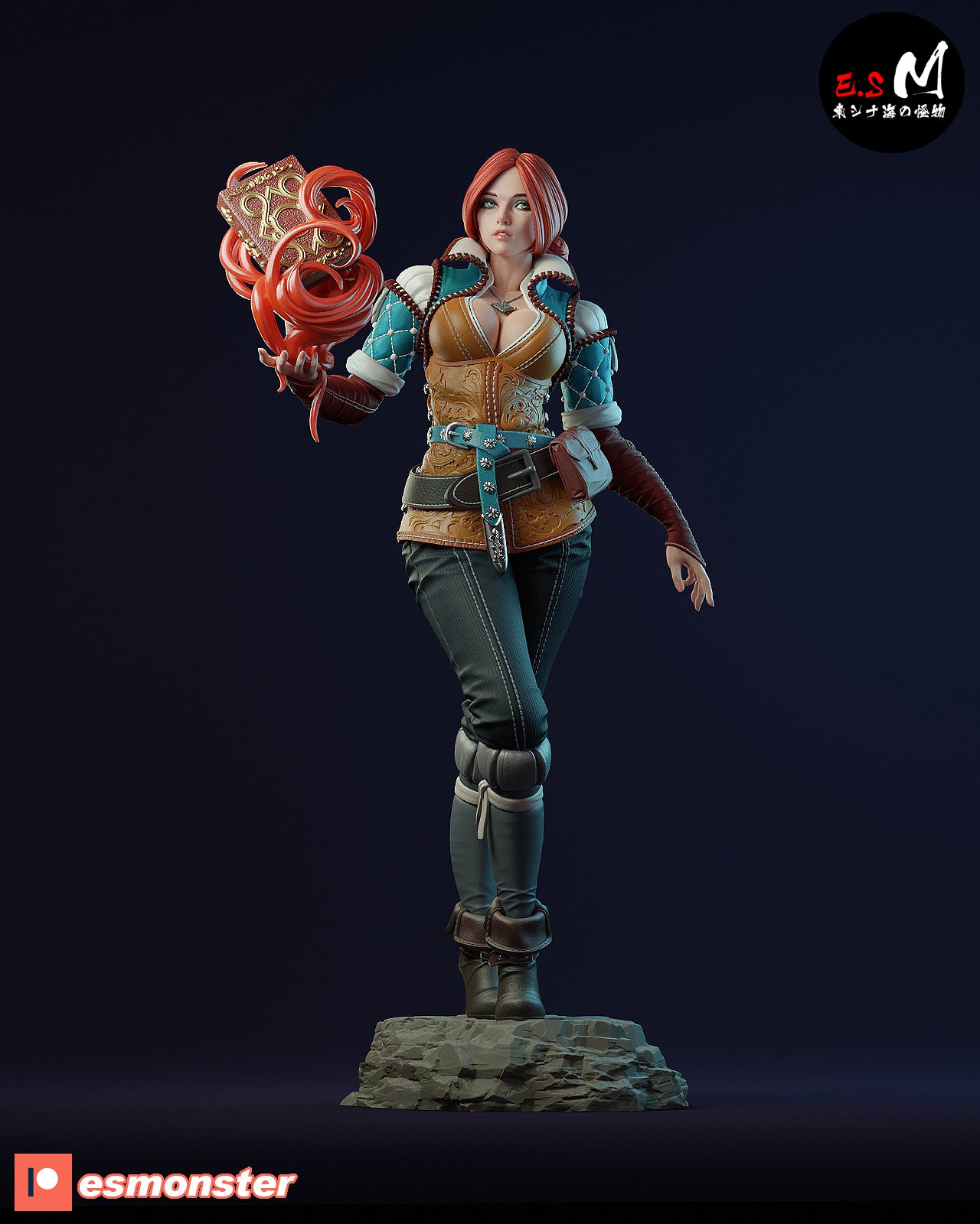 Spellcaster Triss Merigold Style Witcher Unpainted Resin Garage Kit (1/6-1/12)