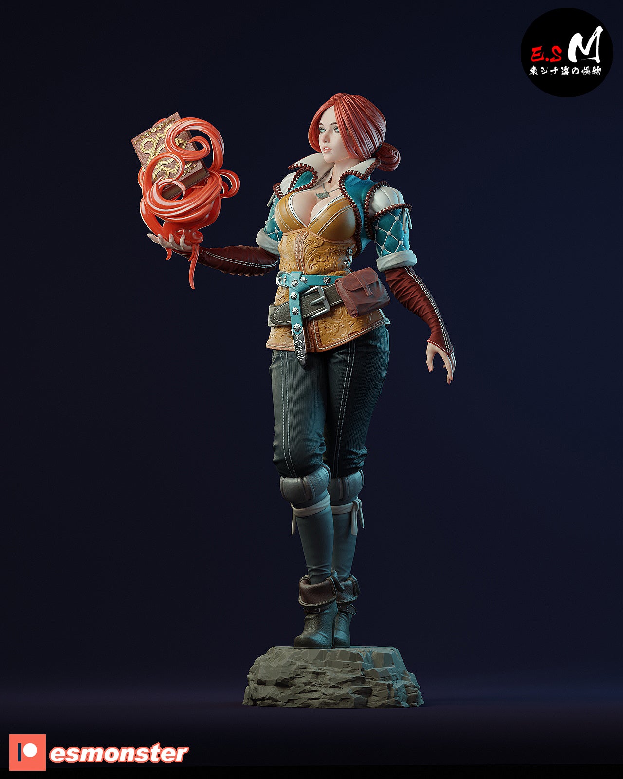 Spellcaster Triss Merigold Style Witcher Unpainted Resin Garage Kit (1/6-1/12)