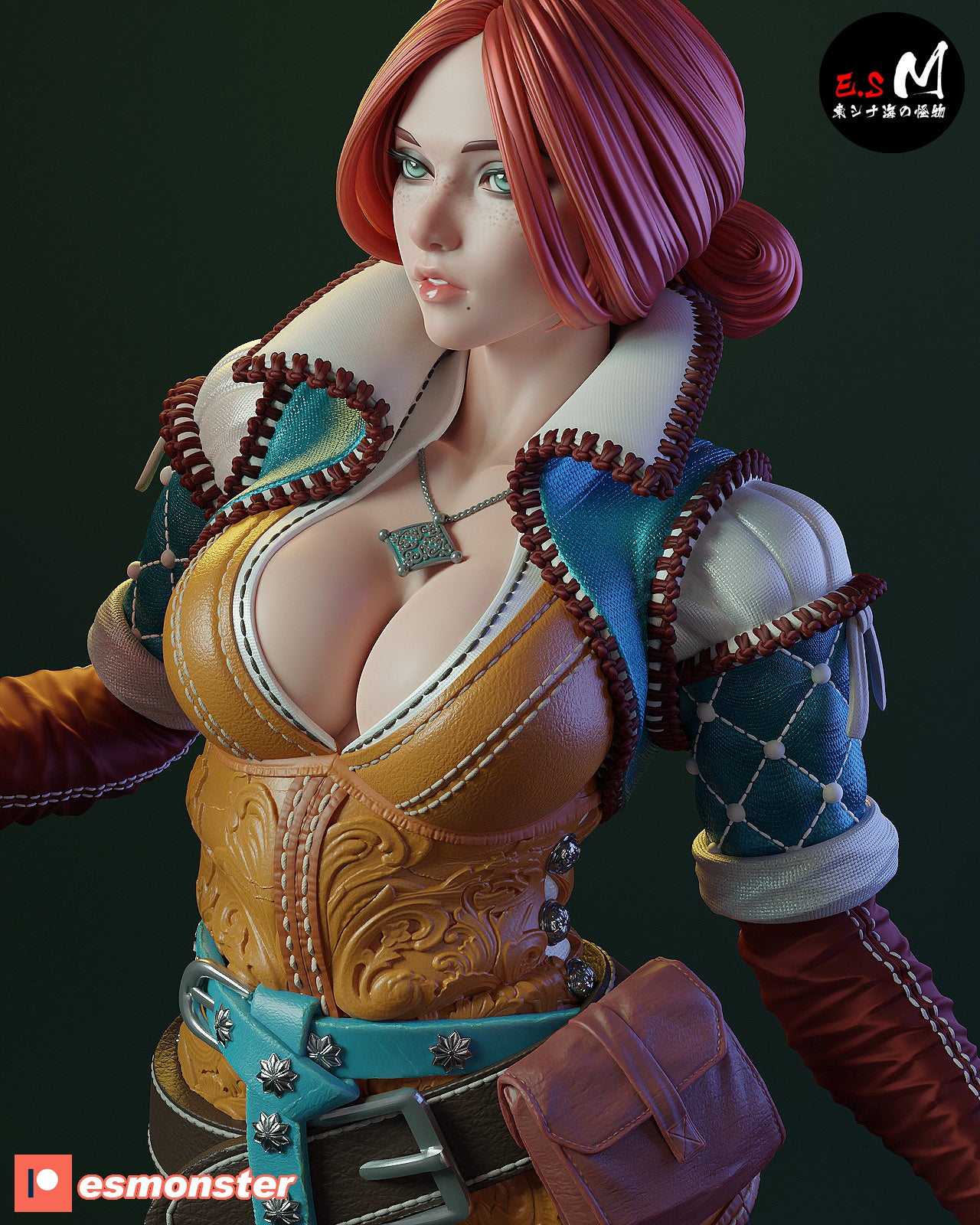 Spellcaster Triss Merigold Style Witcher Unpainted Resin Garage Kit (1/6-1/12)