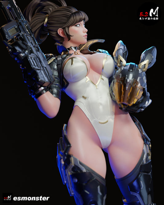 Cyber Bunny Assassin Sci-Fi Unpainted Resin Garage Model Kit (1/6-1/12)