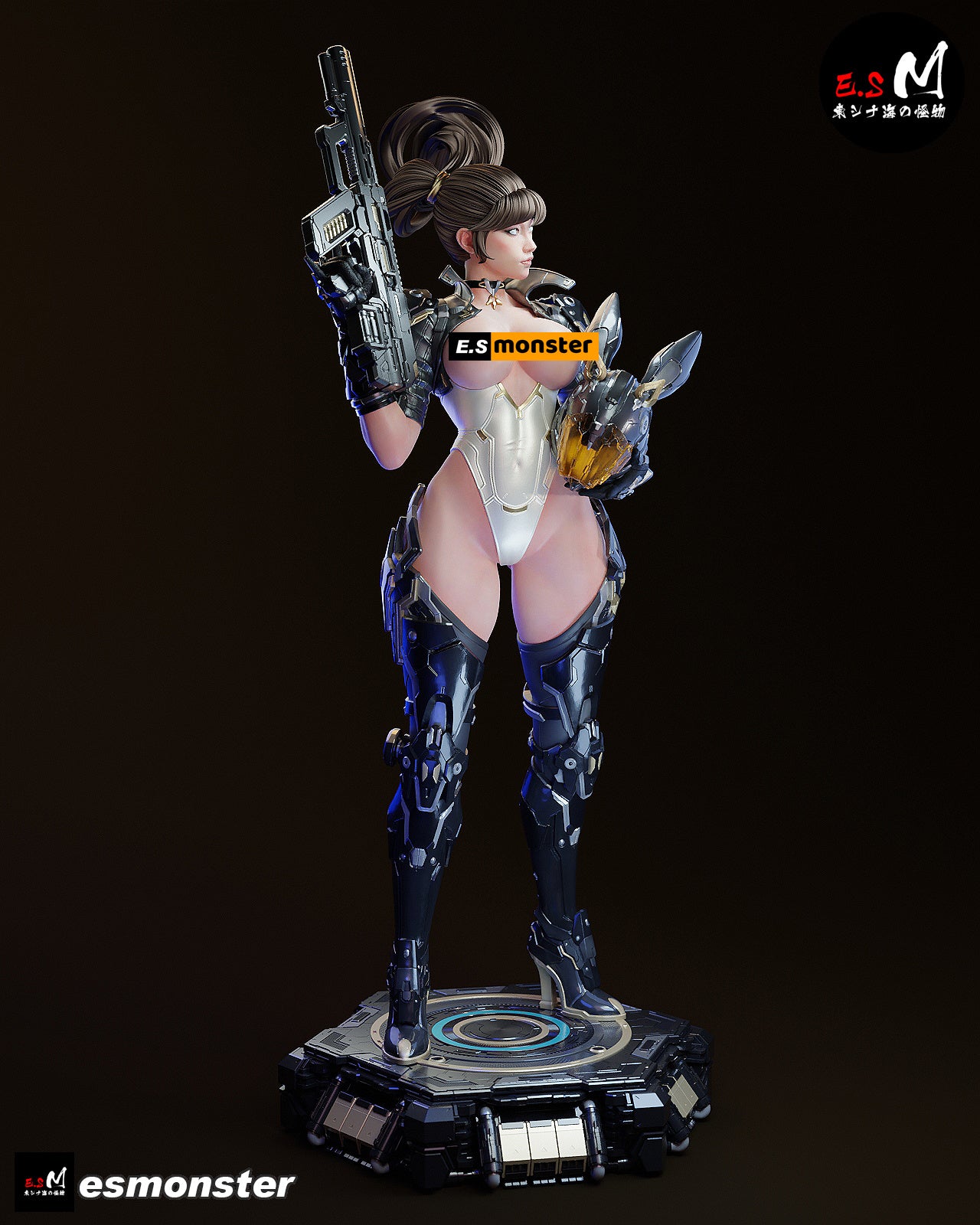 Cyber Bunny Assassin Sci-Fi Unpainted Resin Garage Model Kit (1/6-1/12)
