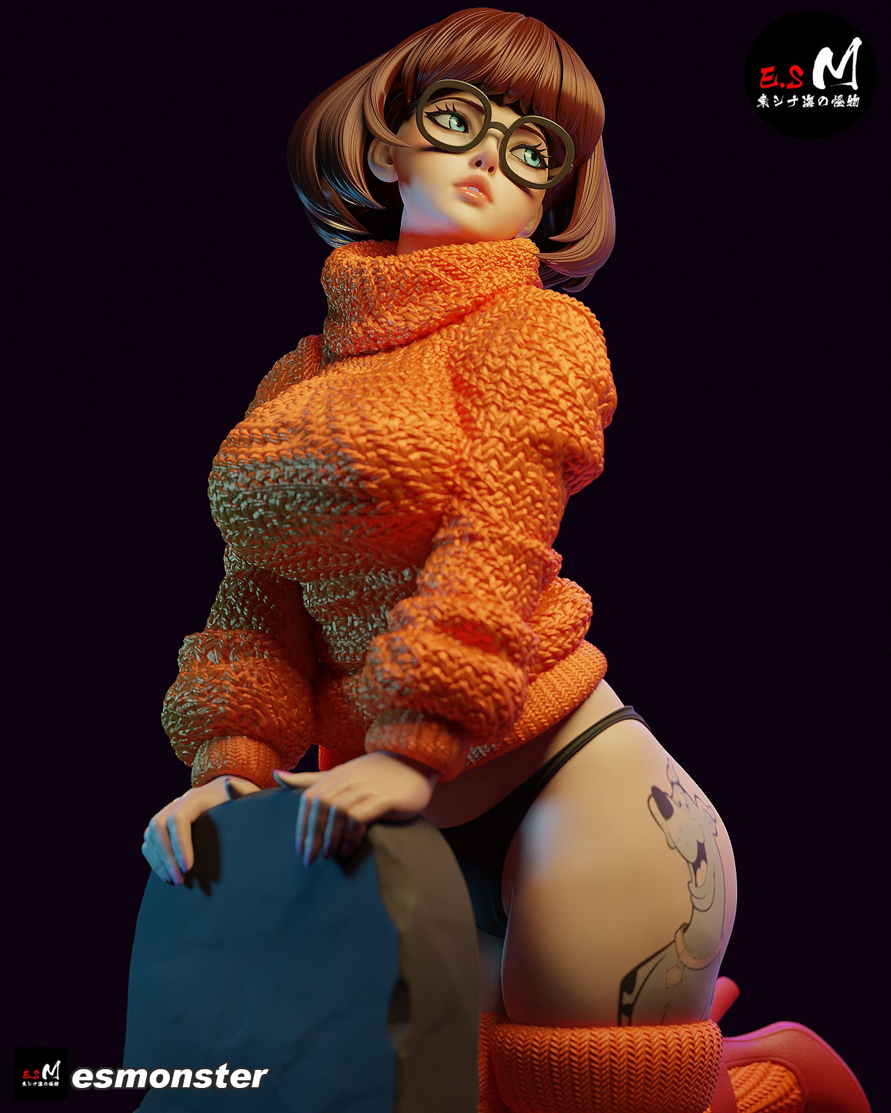 Velma Gravestone Style Scooby-Doo Cartoon Unpainted Resin Garage Kit (1/6-1/12)