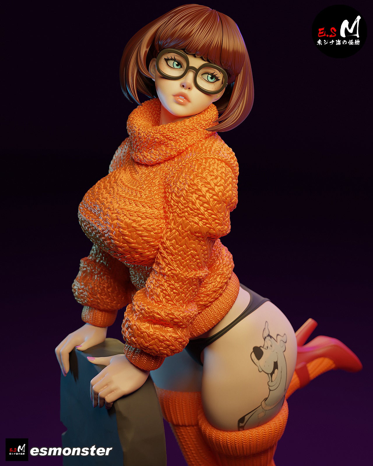 Velma Gravestone Style Scooby-Doo Cartoon Unpainted Resin Garage Kit (1/6-1/12)