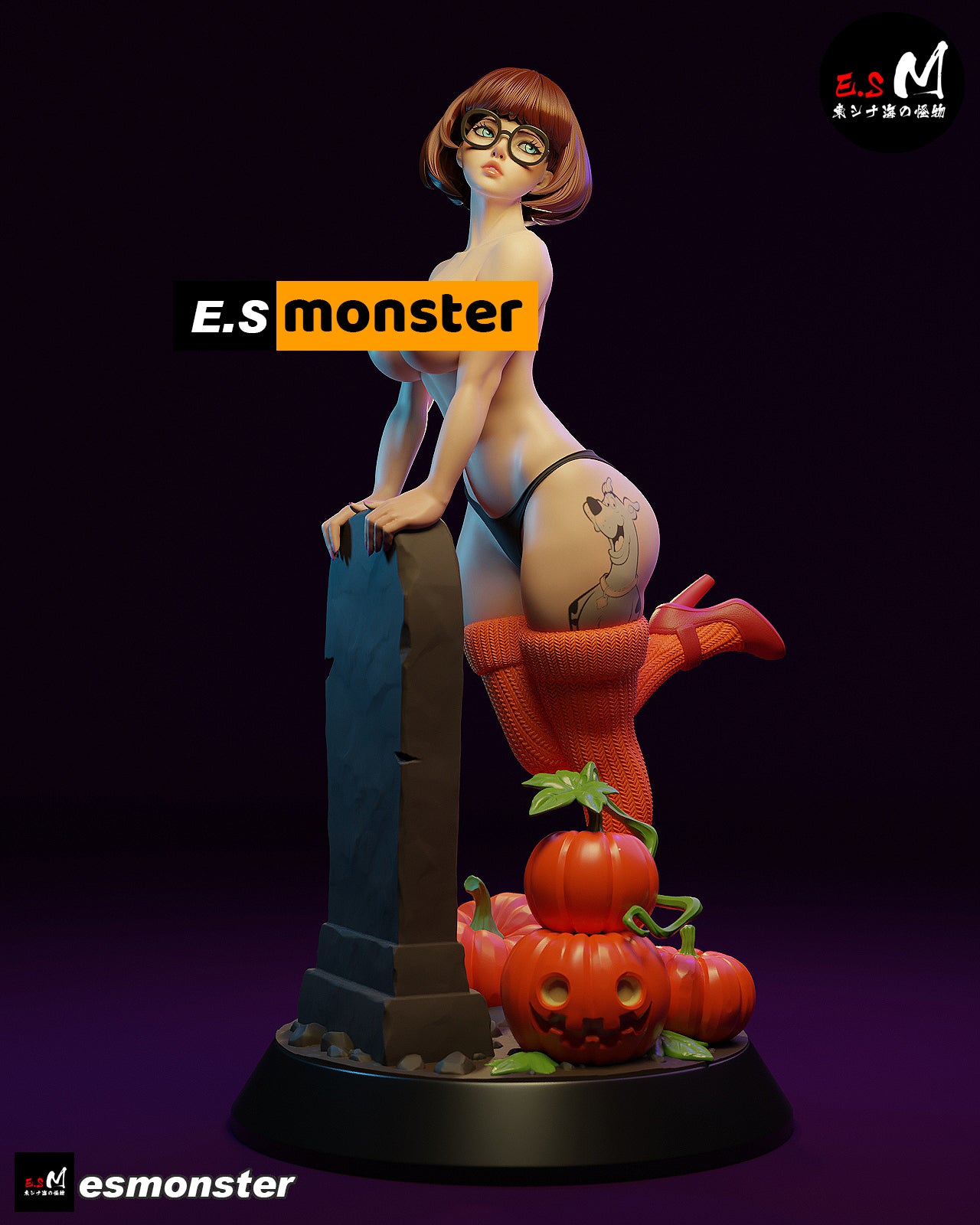 Velma Gravestone Style Scooby-Doo Cartoon Unpainted Resin Garage Kit (1/6-1/12)