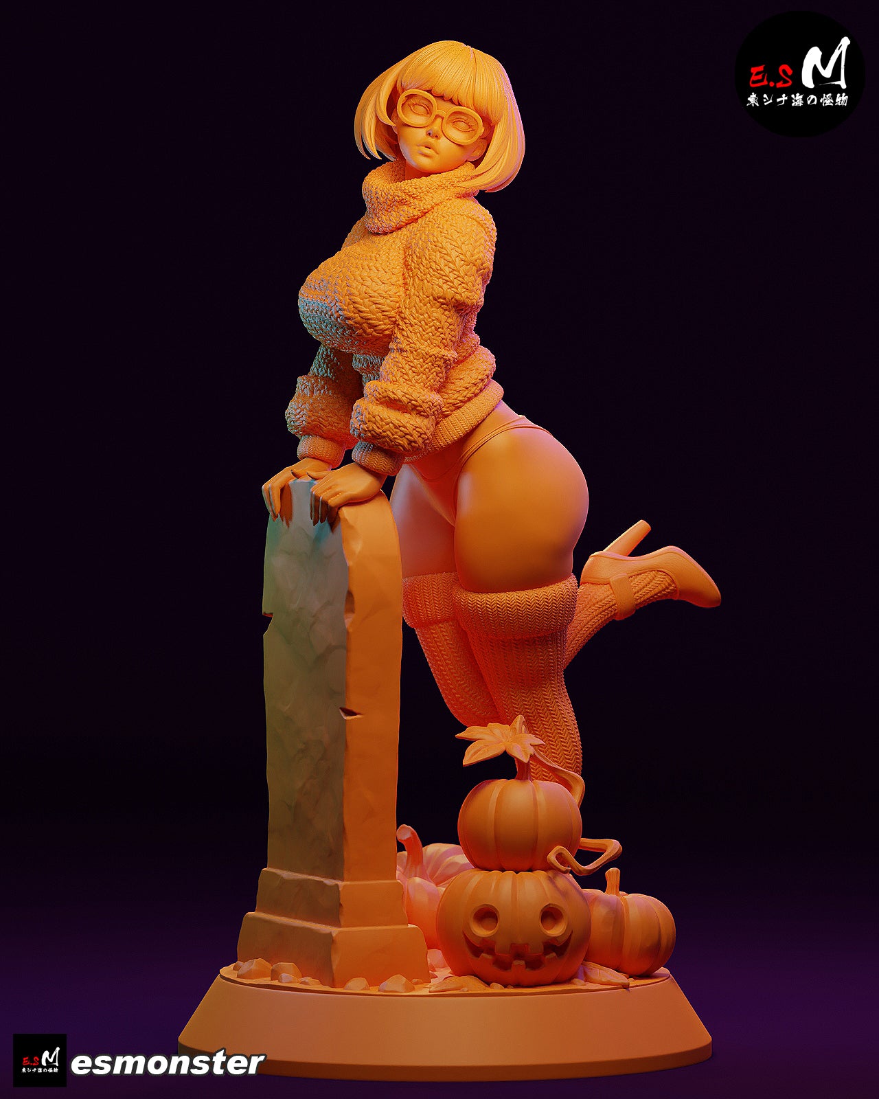 Velma Gravestone Style Scooby-Doo Cartoon Unpainted Resin Garage Kit (1/6-1/12)